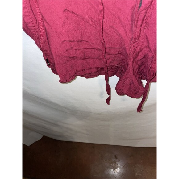 Bebop Casual Shorts Women’s Size Medium Red Zip Fly Drawstring Pockets - Picture 6 of 12